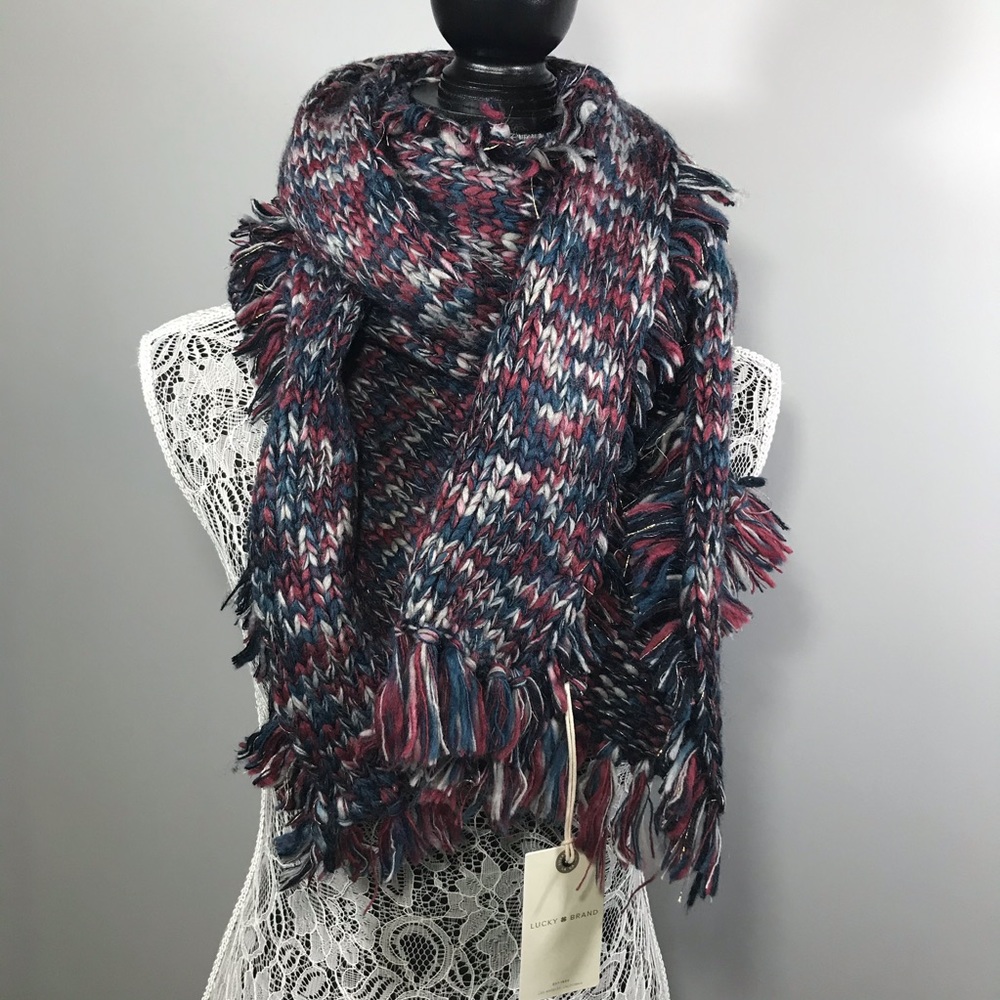 Lucky Brand knit metallic scarf - NWT